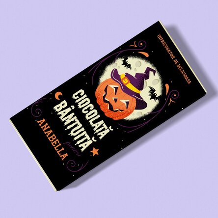 Ciocolată personalizată cu text pentru Halloween - Ciocolată bântuită