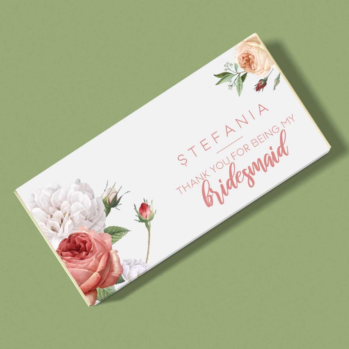 Ciocolată personalizată cu text pentru nuntă