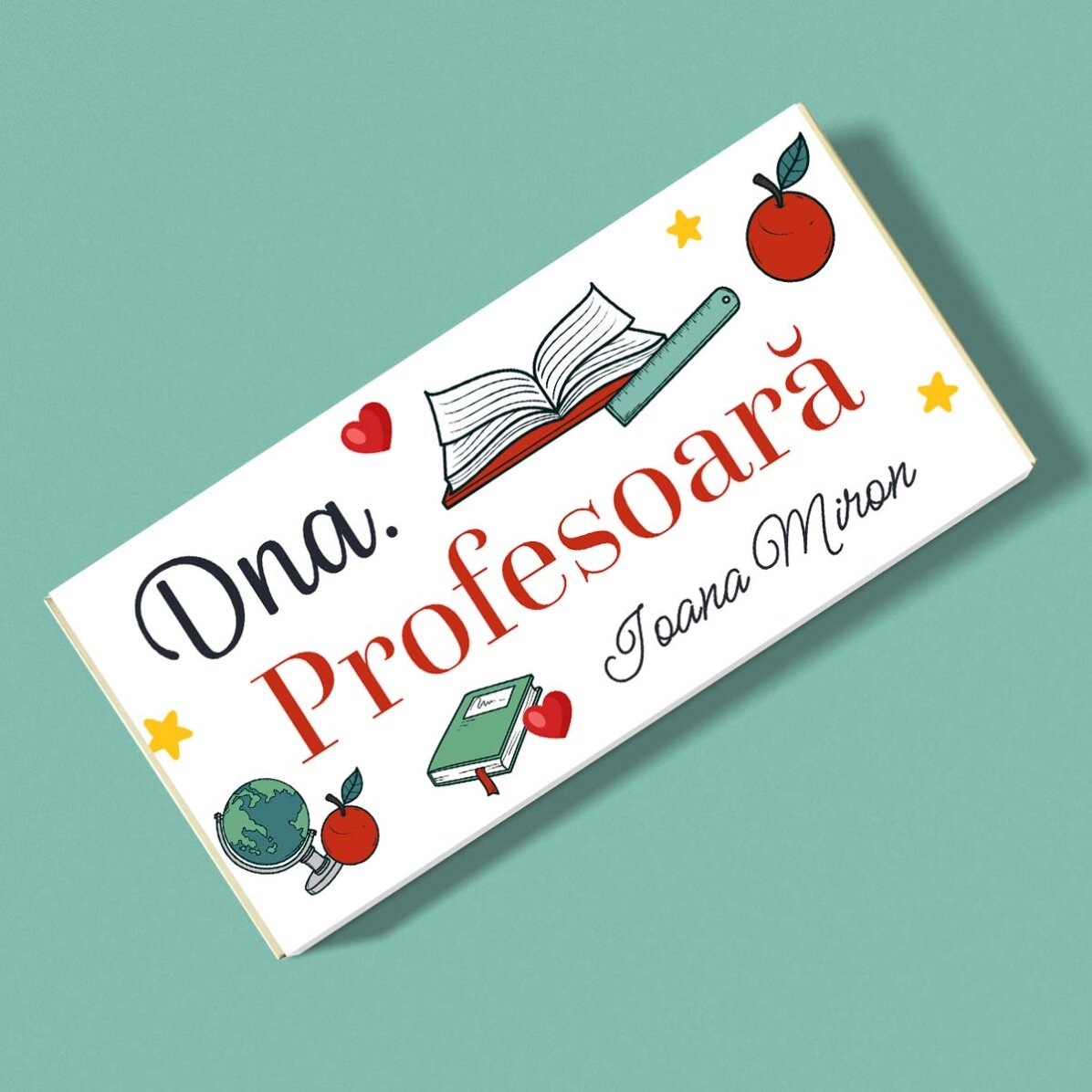 Ciocolată personalizată cu text - School