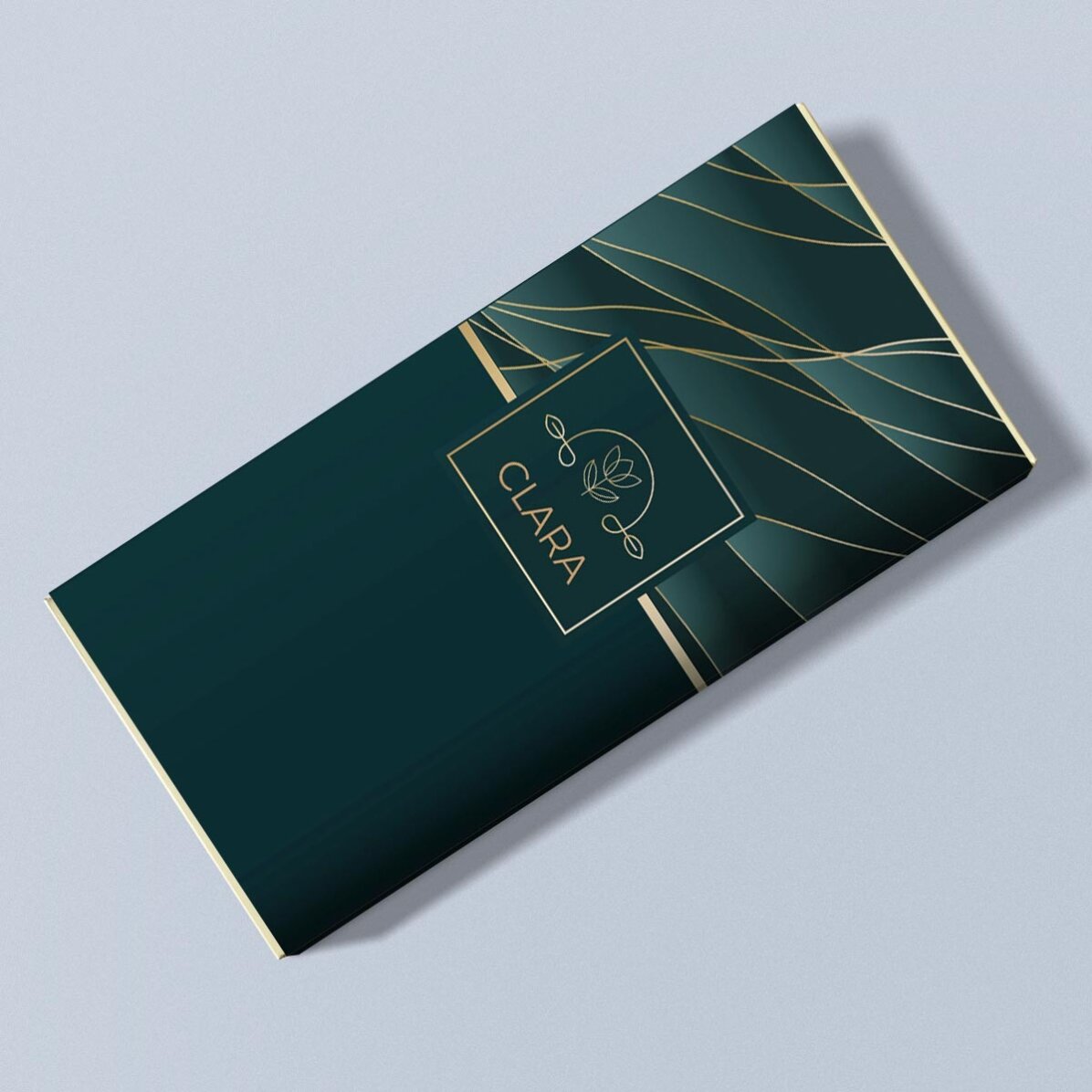 Personalised chocolate with text and message - Gold accents