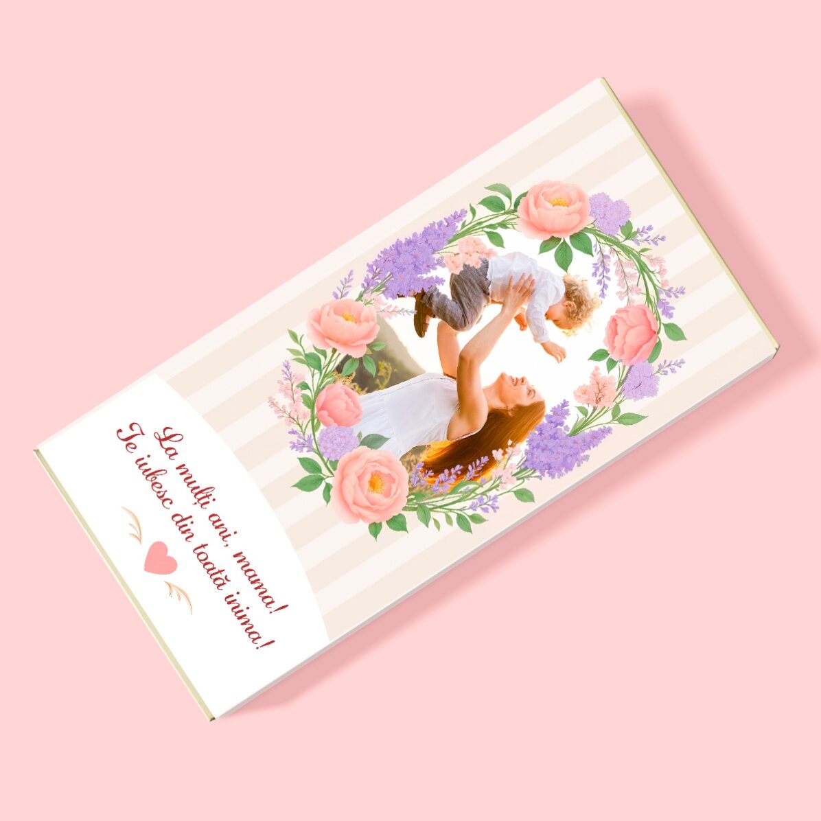 Personalised chocolate with text and photo - Mum