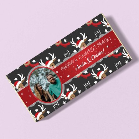 Ciocolată personalizată de Crăciun - Reindeer