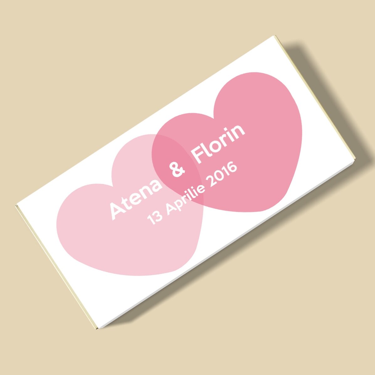 Ciocolată personalizată pentru cuplu