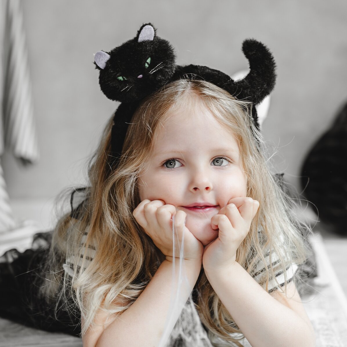 Bentiță de Halloween - Pisică neagră