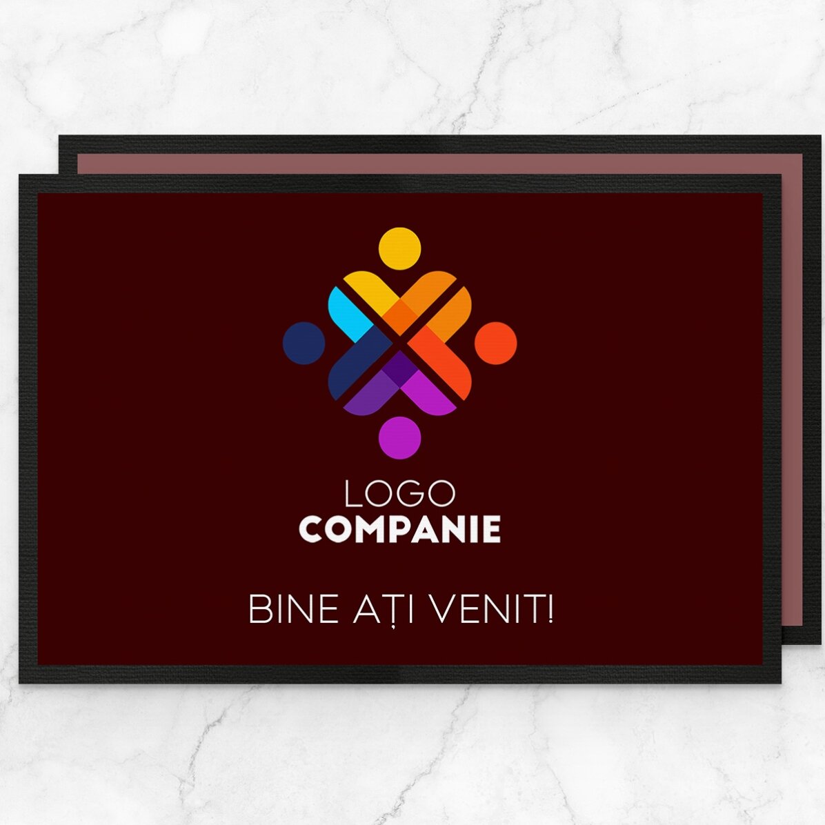 Covoraș de intrare personalizat cu logo și text
