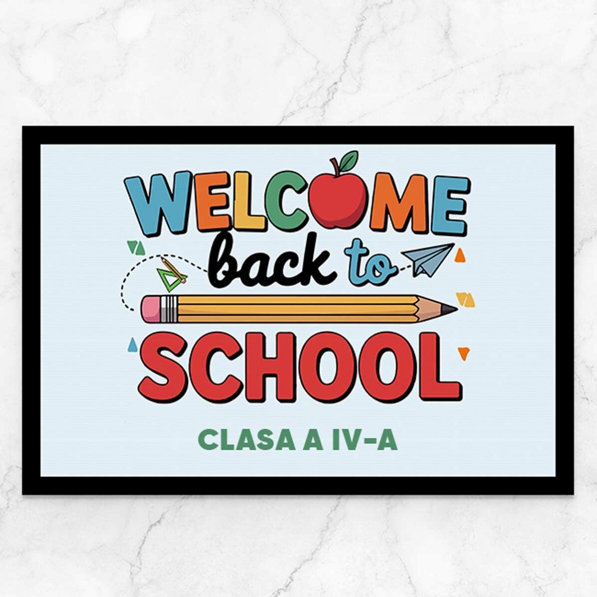 Covoraș de intrare personalizat cu mesaj - Welcome