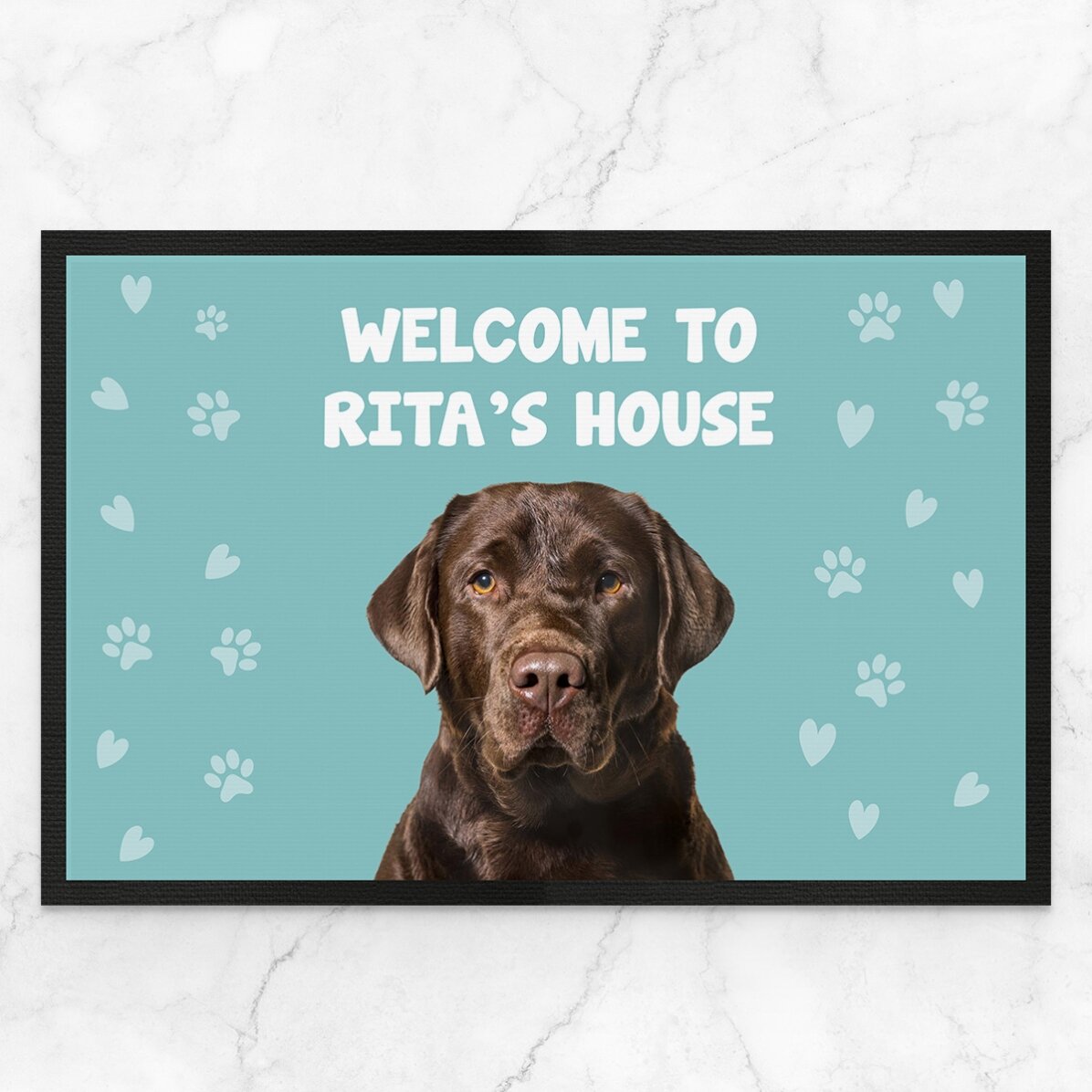 Personalised doormat with photo and text - Your pet