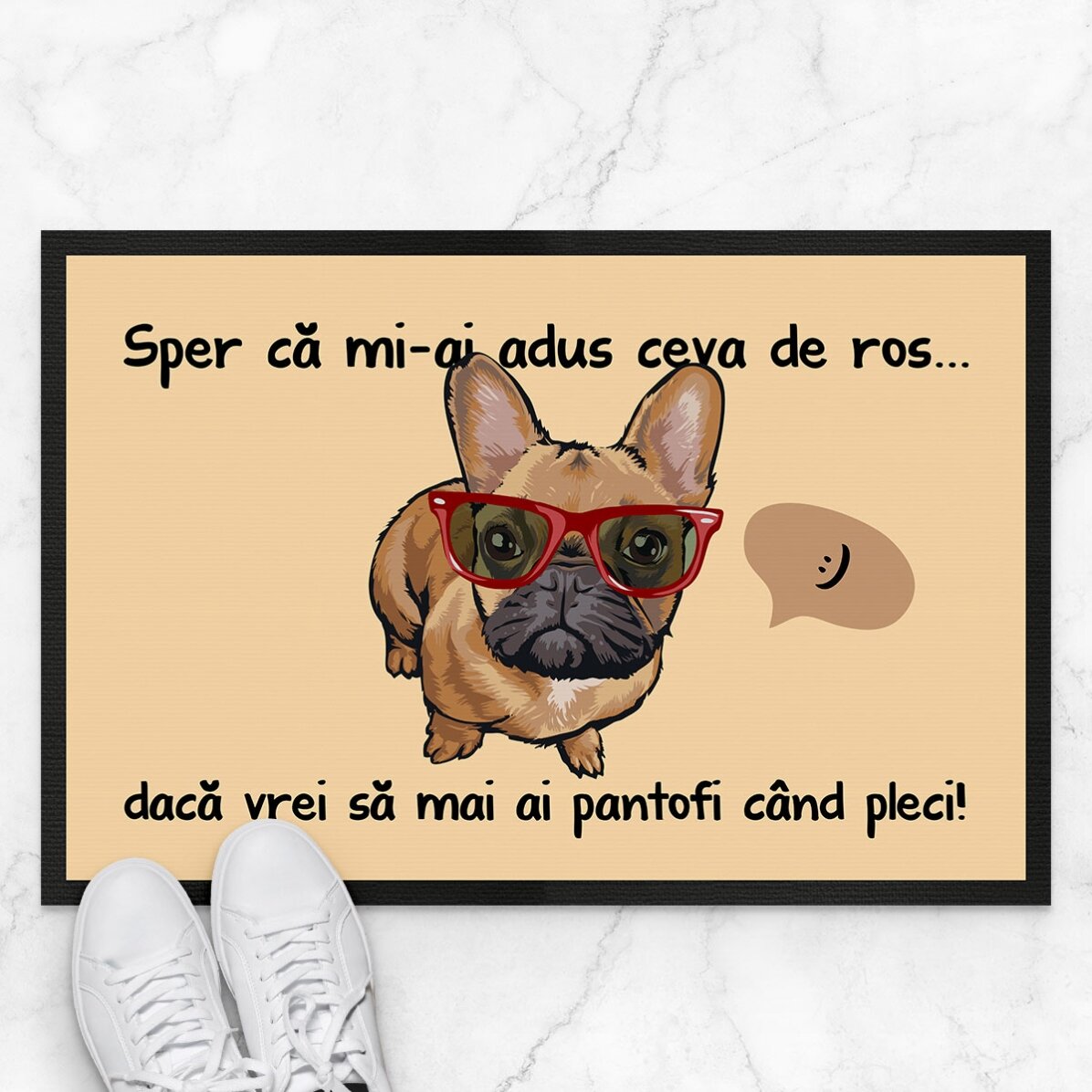 Covoraș de intrare personalizat cu text - Funny dog