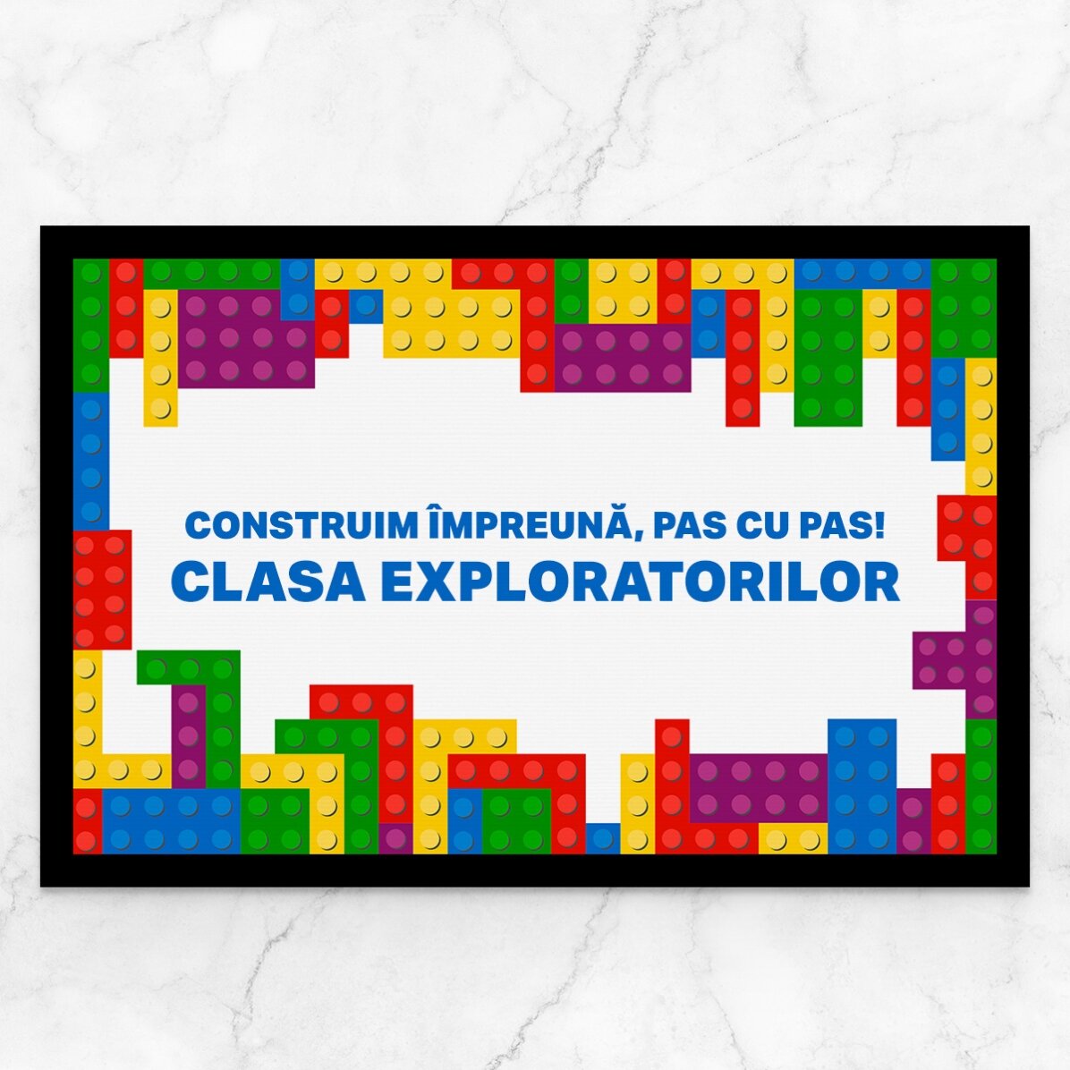 Covoraș de intrare personalizat cu text - Lego