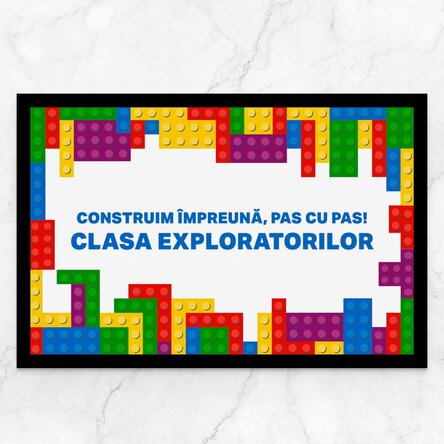 Covoraș de intrare personalizat cu text - Lego