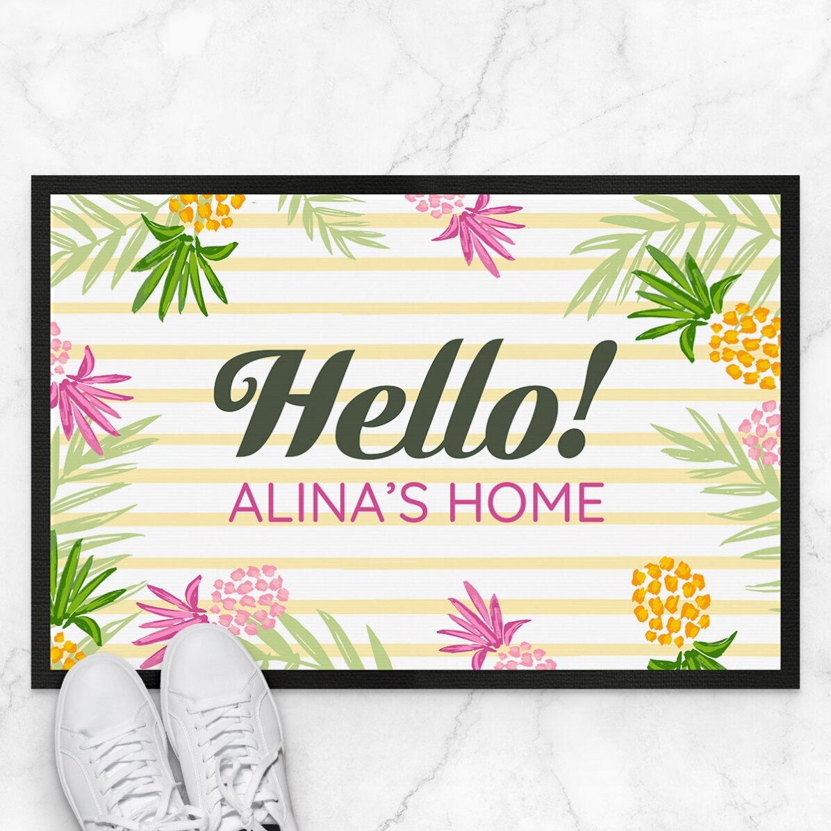 Covoraș de intrare personalizat cu text - Summer vibes