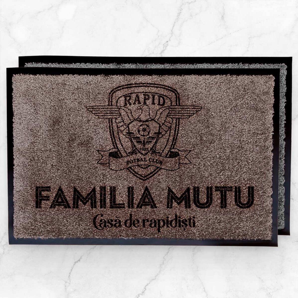 Covoraș intrare de interior FC Rapid 1923 personalizat cu nume și text