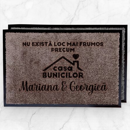 Covoraș intrare personalizat cu text - Casa bunicilor
