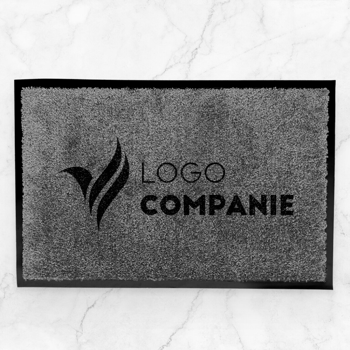 Covoraș intrare de interior personalizat cu logo - Gri închis