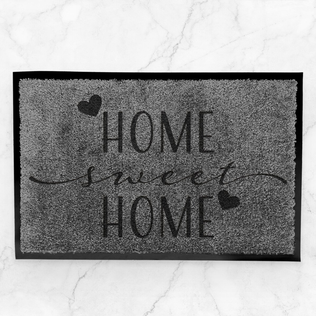 Customised indoor doormat with text - Home sweet home