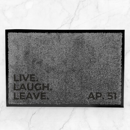 Covoraș intrare de interior personalizat cu text - Live. Laugh. Leave.