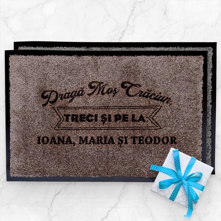 Covoraș intrare de interior personalizat - Dragă Moș Crăciun
