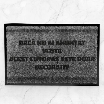 Covoraș intrare de interior personalizat - Vizită neanunțată
