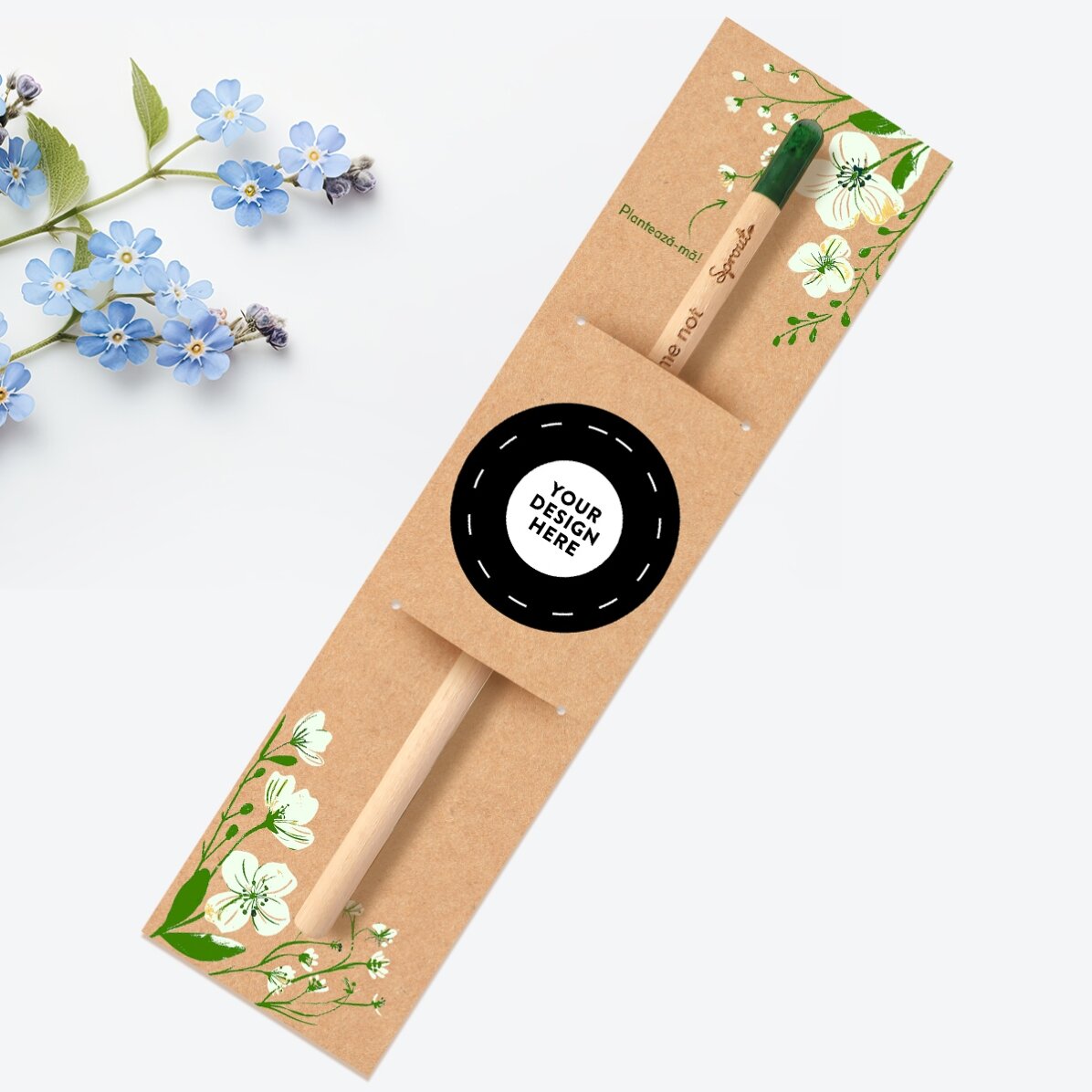 Personalised plantable pencil featuring your own design
