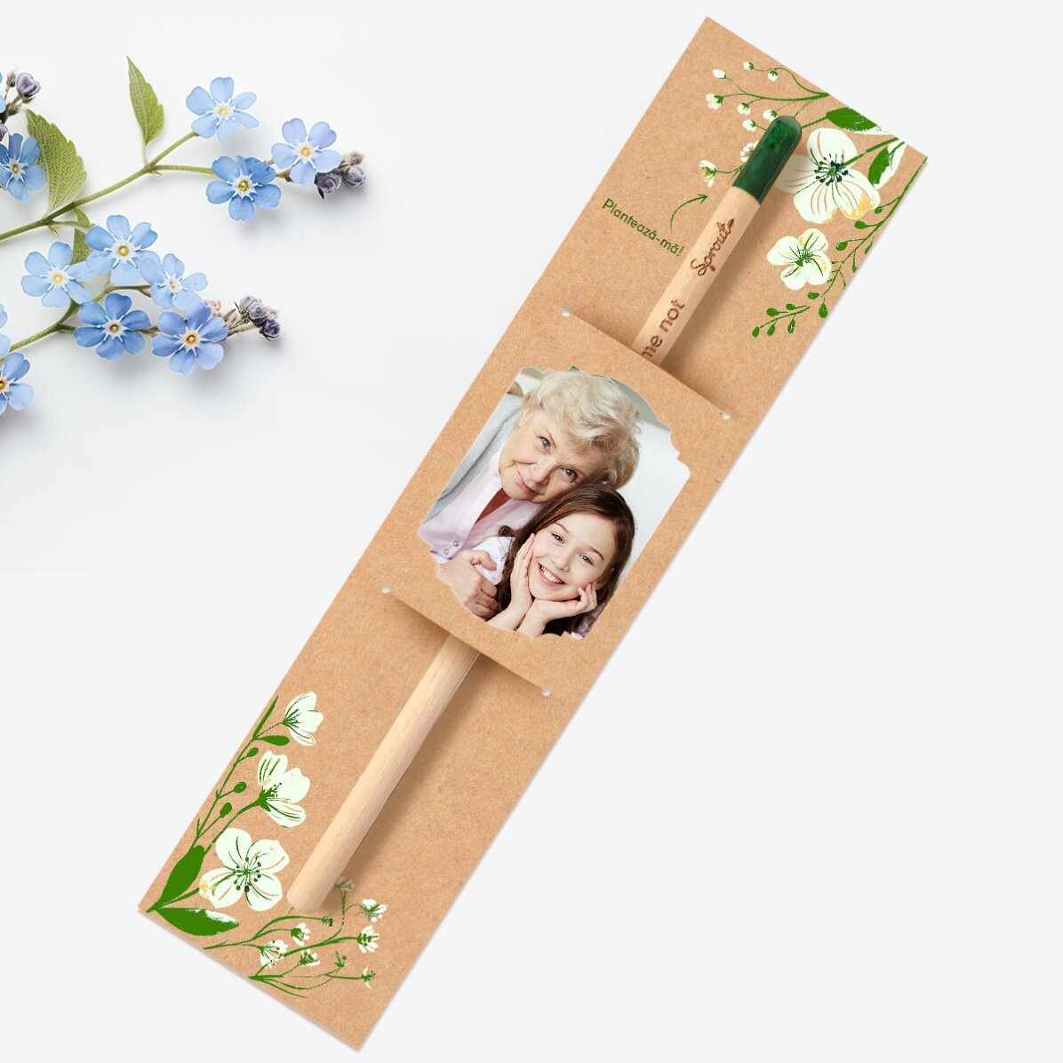 Personalised plantable pencil with a photo