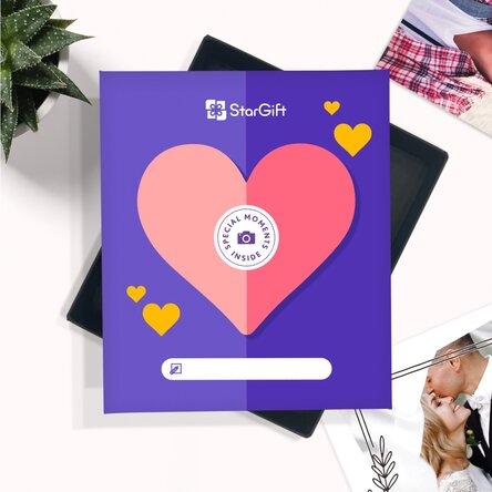 Cutia cu amintiri - 32 poze cu mesaj - model premium Love