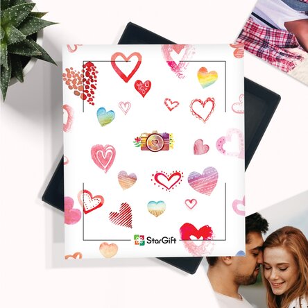 Cutia cu amintiri - 32 poze cu mesaj - model inimioare