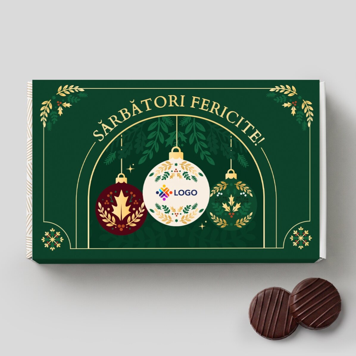 Gift box – Christmas edition with products personalised with a logo and message