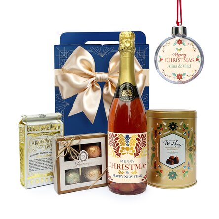 Gift box – GOURMET GOLD SIGNATURE with personalised globe