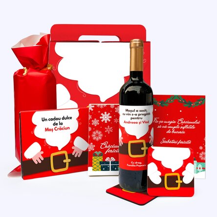 Gift box – Father Christmas is coming with presents