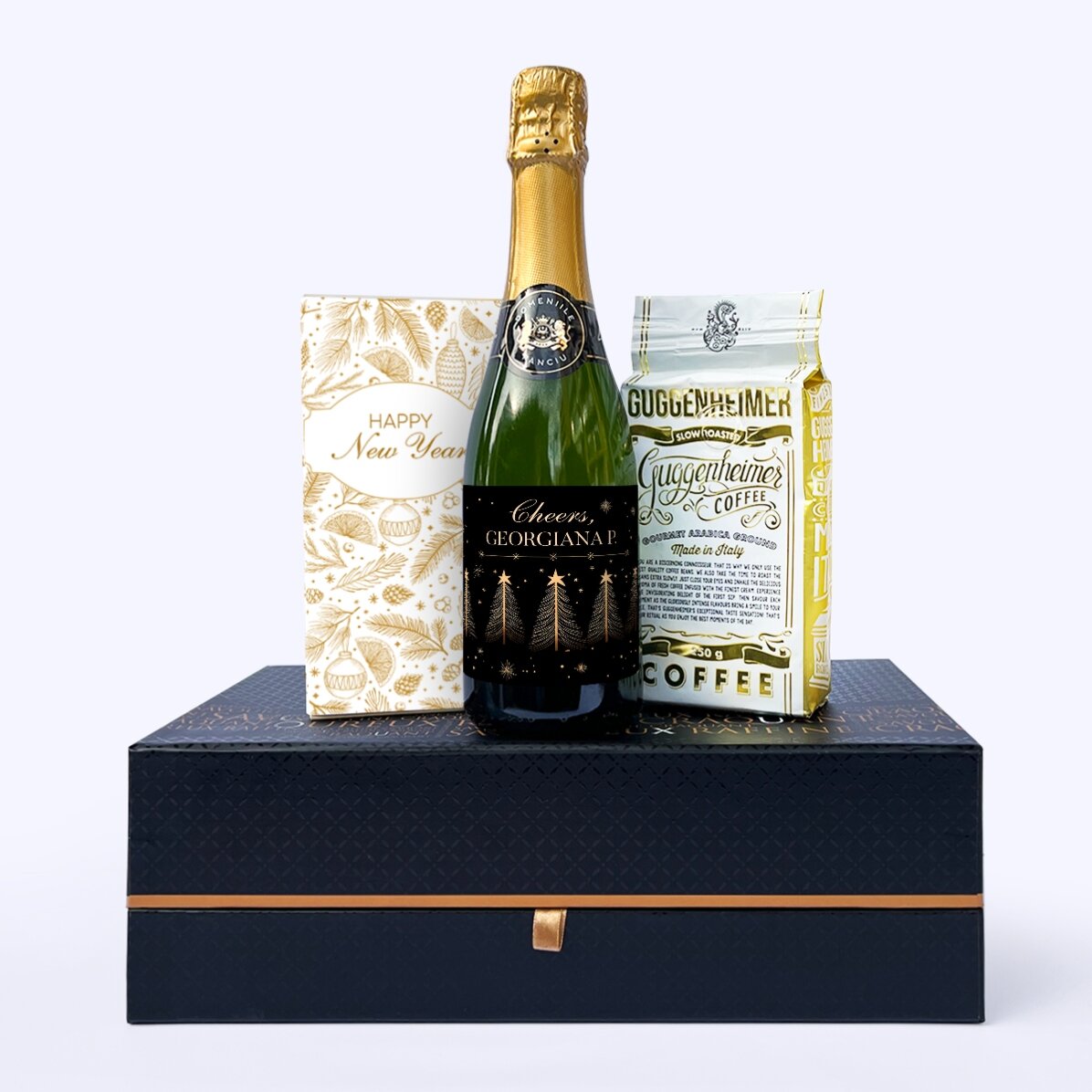 Gift box – Premium, with personalised sparkling wine