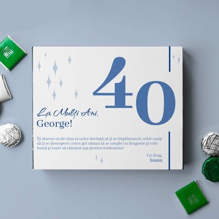 Cutie de bomboane personalizată cu mesaj - Happy Birthday!