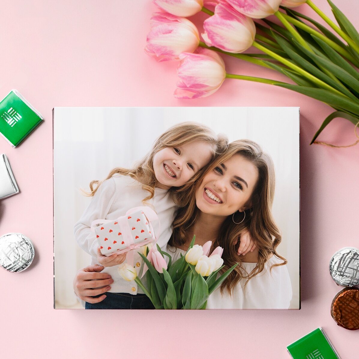 Cutie de bomboane personalizată cu o poză