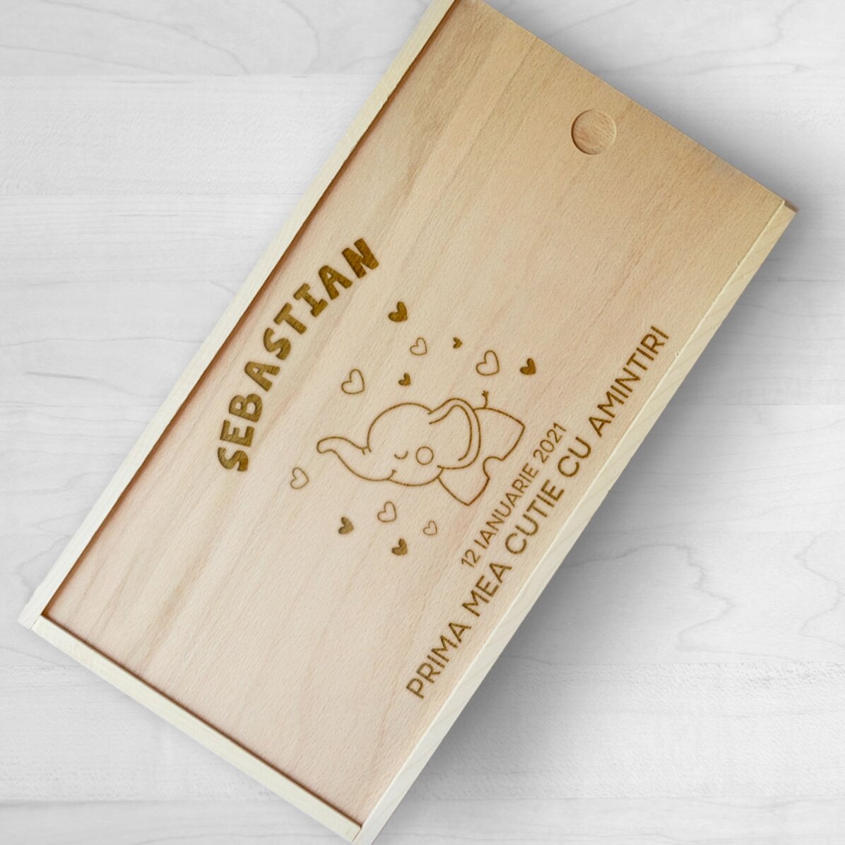 Cutie de cadou personalizată din lemn - Baby