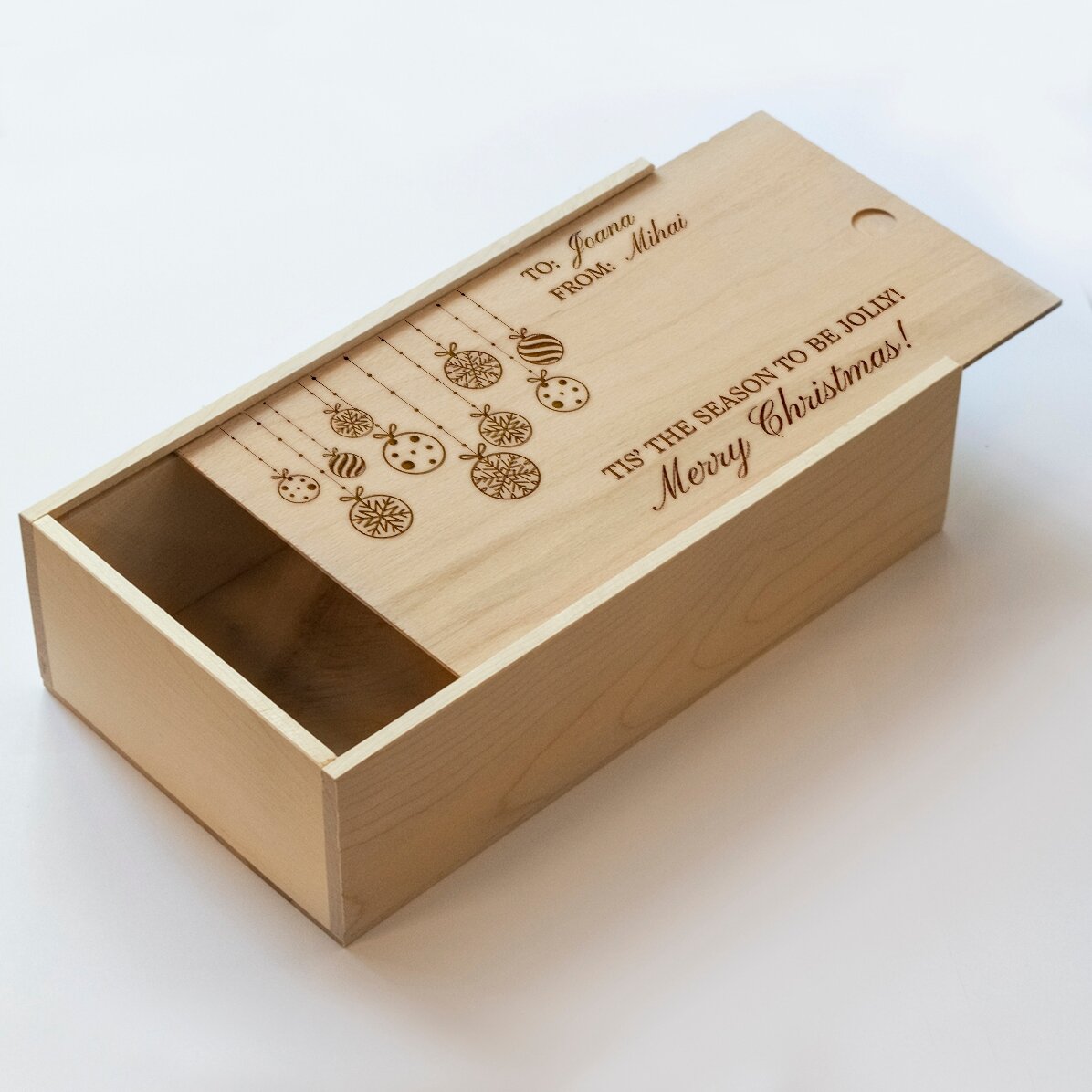 Cutie de cadou personalizată din lemn - To me, from you