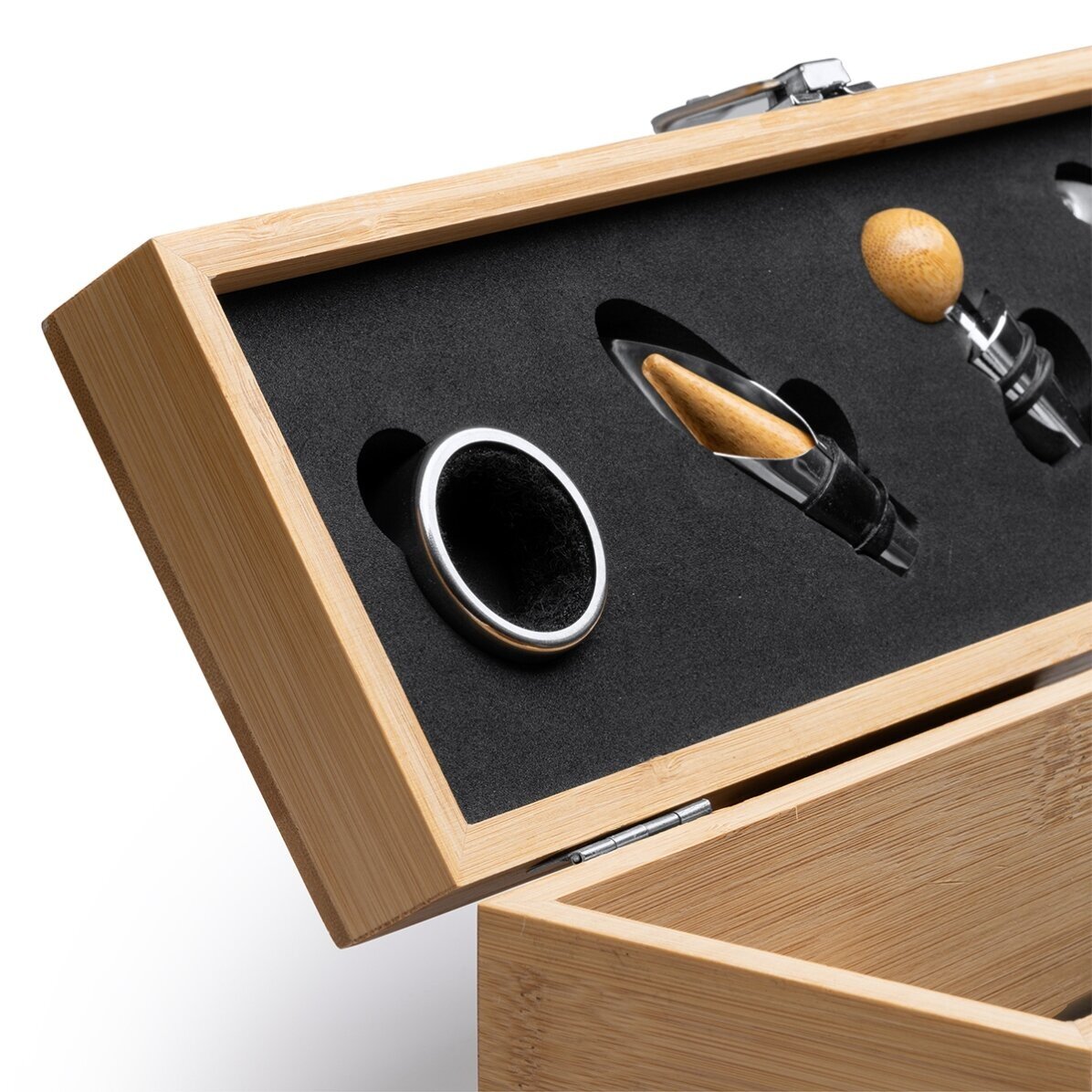 Wine box with accessories personalised with logo and message - Happy Holidays!