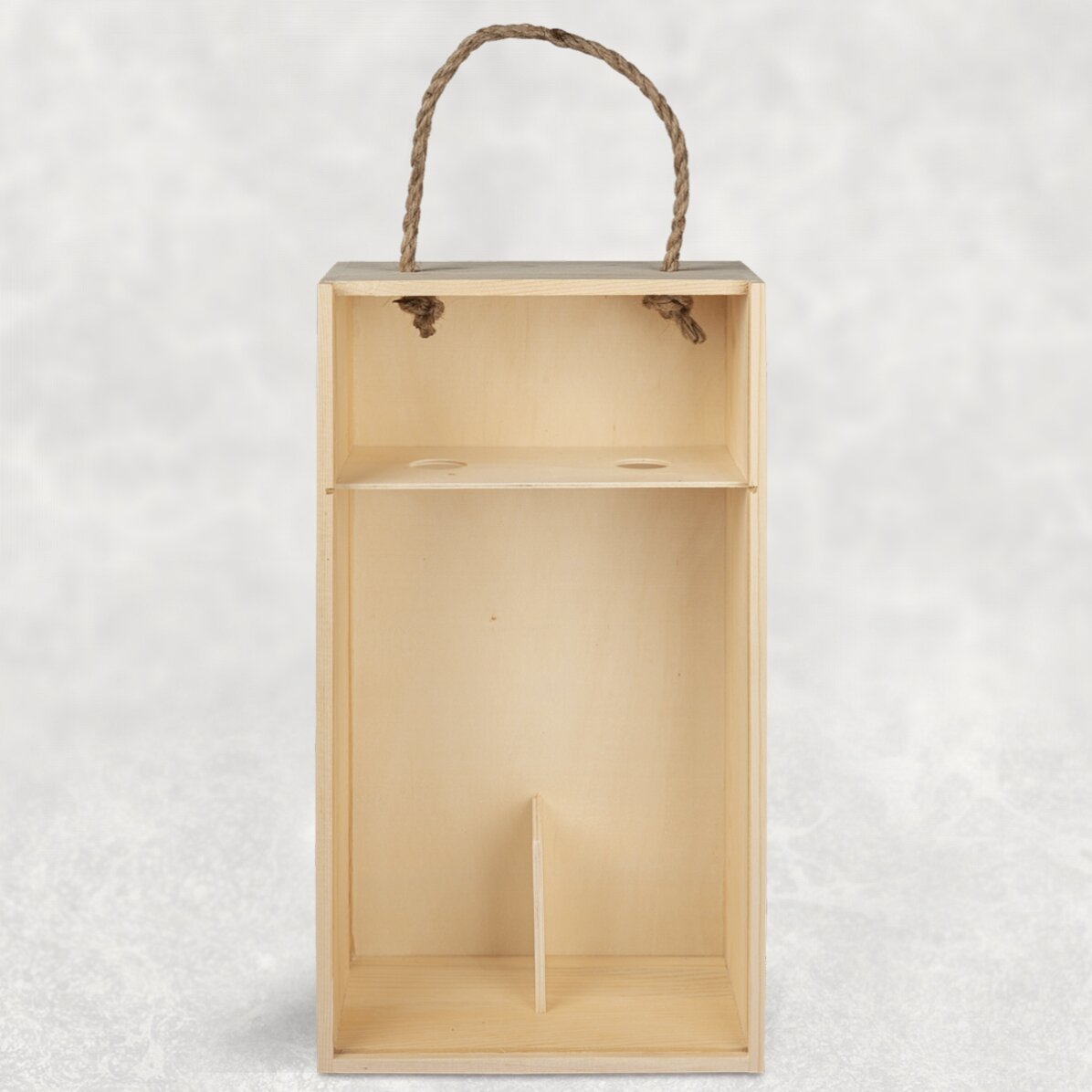 Cutie de vin pentru 2 sticle personalizată cu mesaj - Moșul a sosit