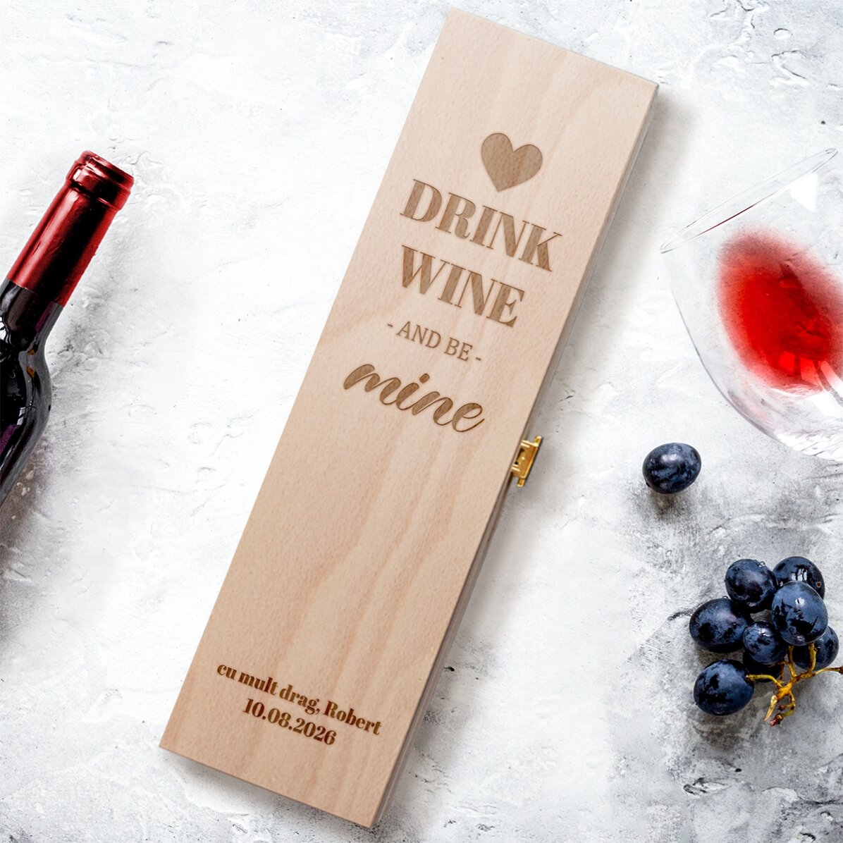 Personalised wine box - drink wine