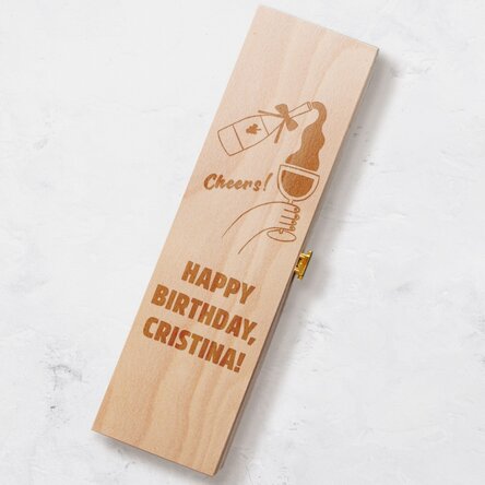 Personalised wine box – Happy Birthday