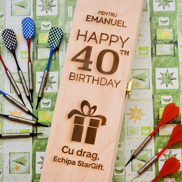 Cutie de vin personalizată - Happy Birthday Gift