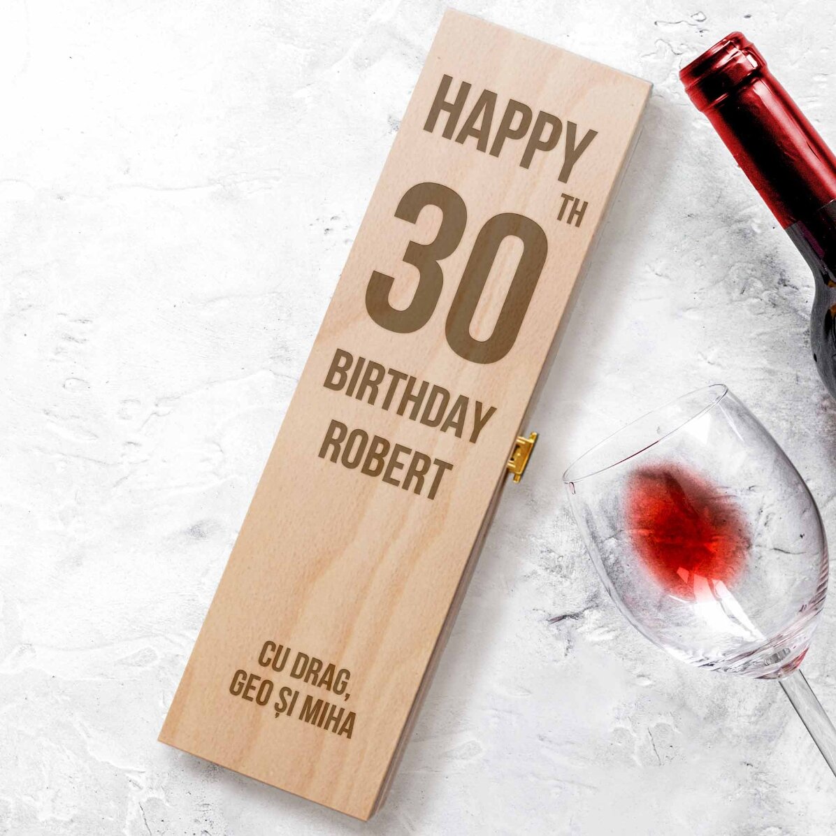Personalised wine box - HAPPY BIRTHDAY