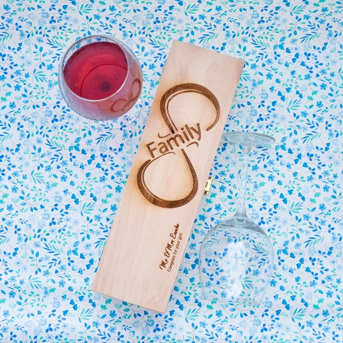 Cutie de vin personalizată - Infinite Family