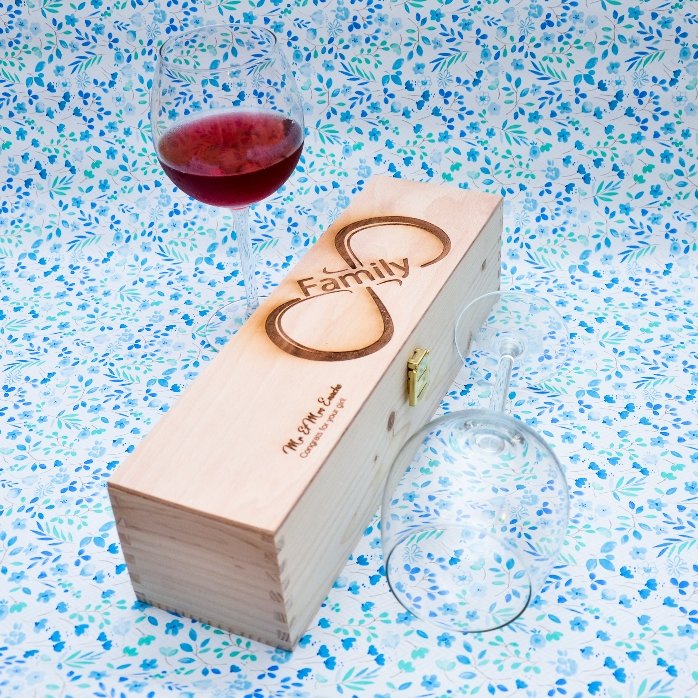Cutie de vin personalizată - Infinite Family