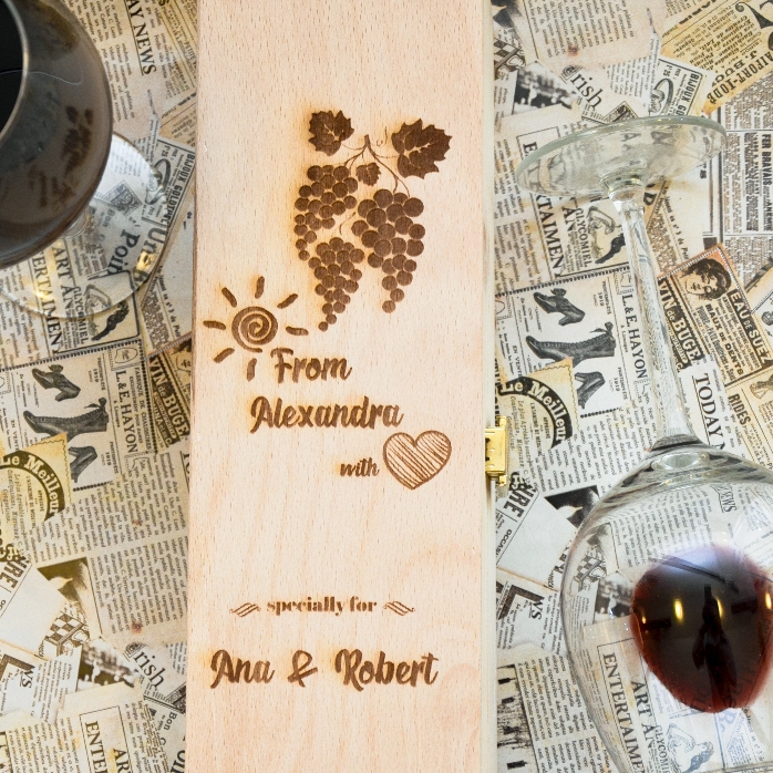 Personalised wine box - Love Wine
