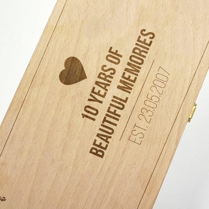 Cutie de vin personalizată pentru două sticle - Years Of Memories