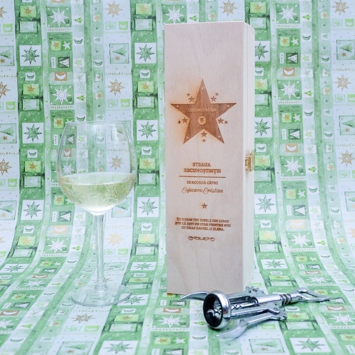 Personalised wine box - Star of gratitude