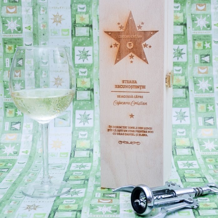 Personalised wine box - Star of gratitude