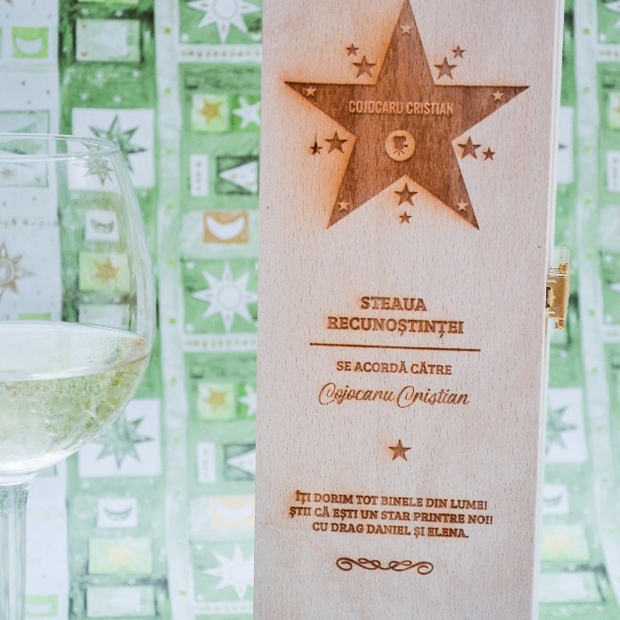 Personalised wine box - Star of gratitude