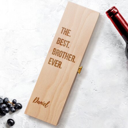 Cutie de vin personalizată - the best brother ever