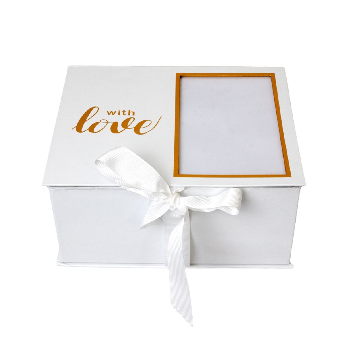 Gift box with love with window - white model