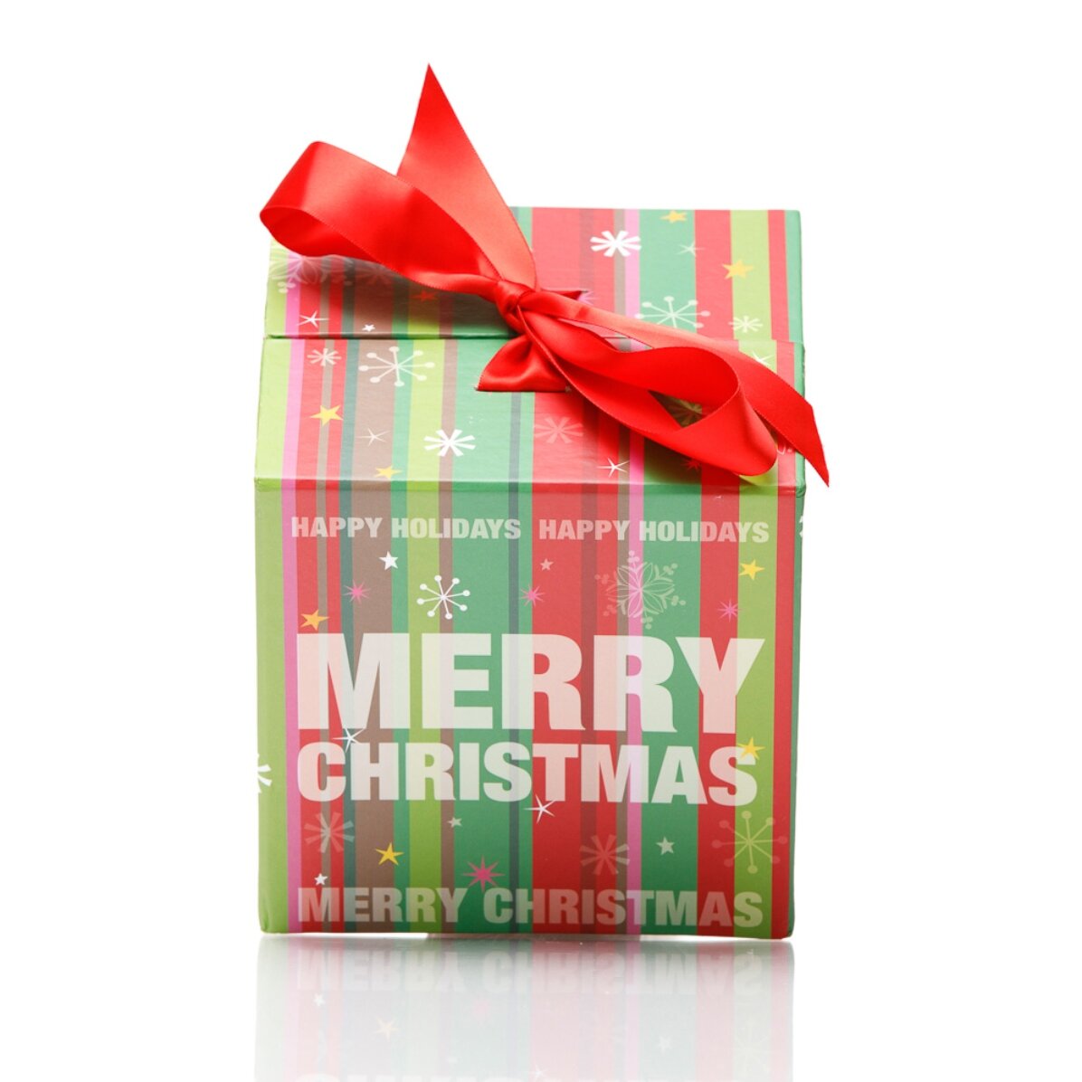 Cutie cadou de Crăciun - model fulgi de nea